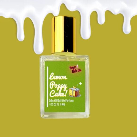 Sugar Milk Co. LEMON POPPY CAKE Roll-On GOURMAND Travel Size ROLLERBALL Dessert - Picture 5 of 5